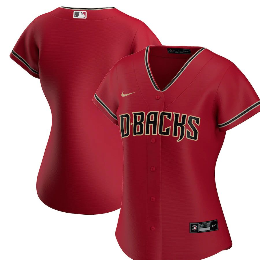 Womens Arizona Diamondbacks Nike Red Alternate Replica Team MLB Jerseys->women mlb jersey->Women Jersey